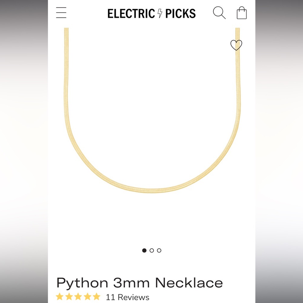 Electric Picks Python 3mm Necklace